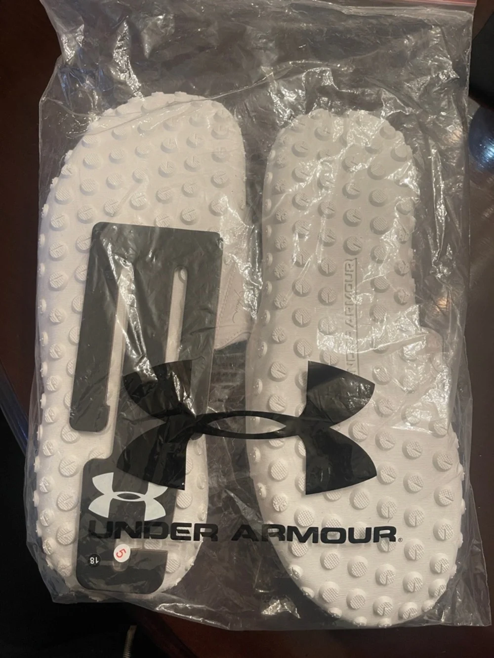 Under Armour Unisex Project Rock 3 Slides M18 W19.5 white nwt